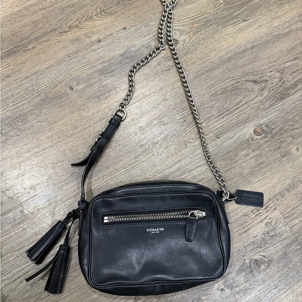 Coach Black Leather Crossbody Bag